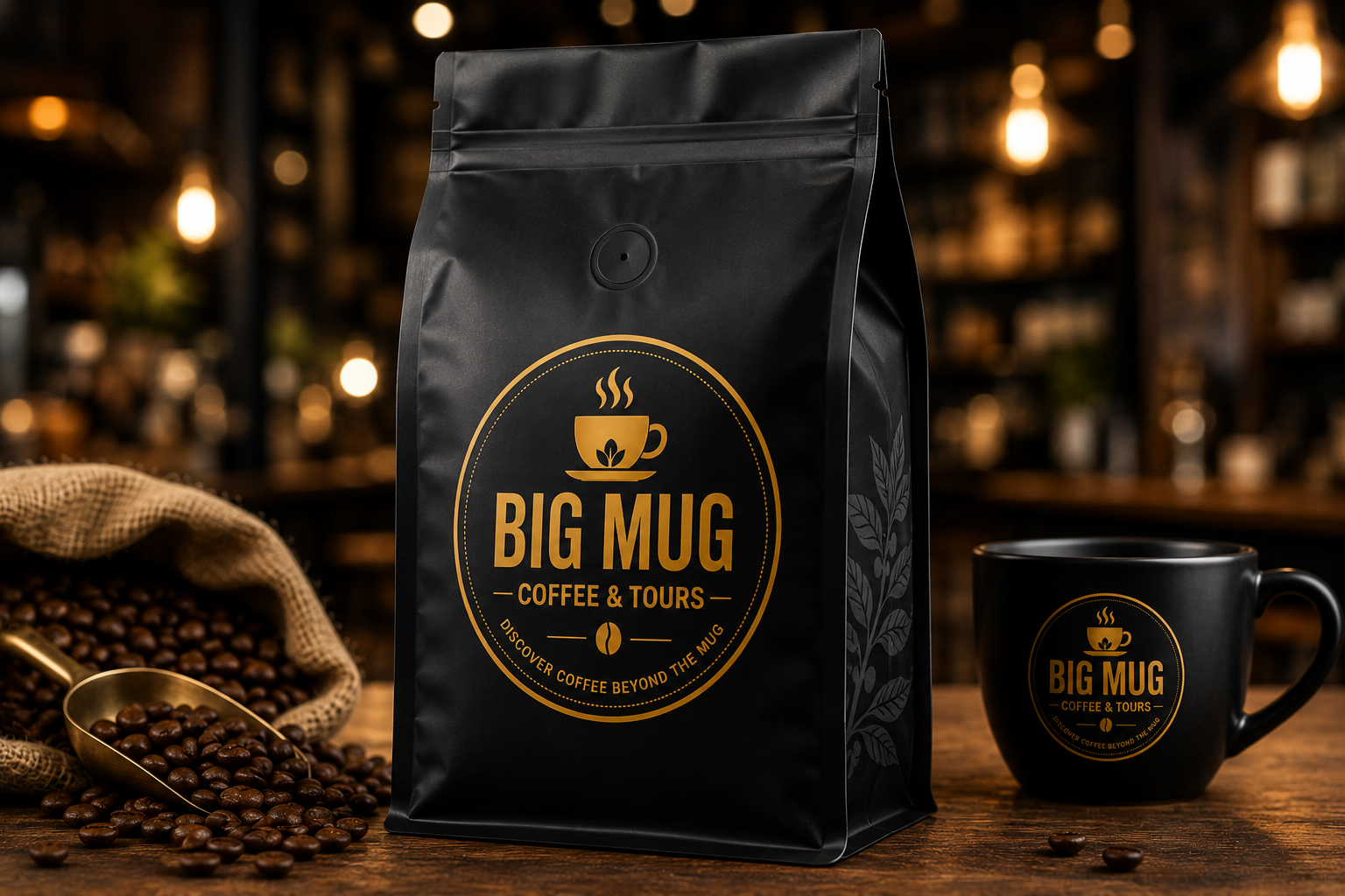 Dark roasted beans, 500g.